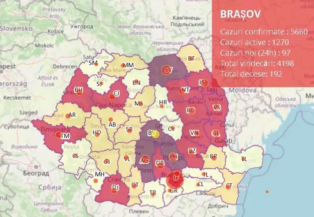 23.09, raport Covid 19: Braşovul se apropie de 100 de cazuri pe zi