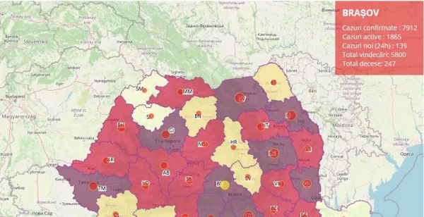 19.10, raport SARS-CoV-2: Din 307 braşoveni testaţi duminică, 139 au primit luni vestea „aveţi Covid”