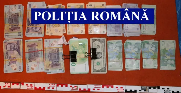 A golit o casă de schimb valutar, prins cu banii acasă: 52.000 lei, 3.900 euro, 3.200 dolari