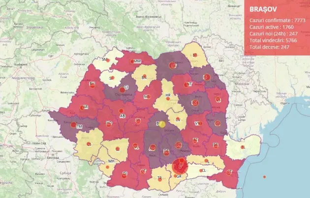 Covid 19: Incidenţa cumulată, duminică – 1,81, în tot judeţul. Bucureştiul, primul care trece de incidenţa de 3 la mie