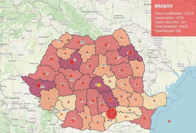 19.11, raport Covid: După multe zile de creştere, scade incidenţa pe judeţ