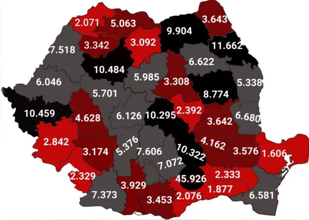 04.11, raport Covid: 182 de noi infectări la Braşov. În România, record absolut – 8.651 cazuri în 24 de ore