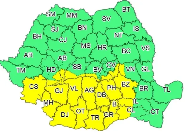 Braşovul, sub Cod galben de ninsori