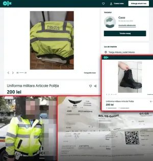 Ce nu face un poliţist să-şi vândă uniforma... pe-un bacşiş