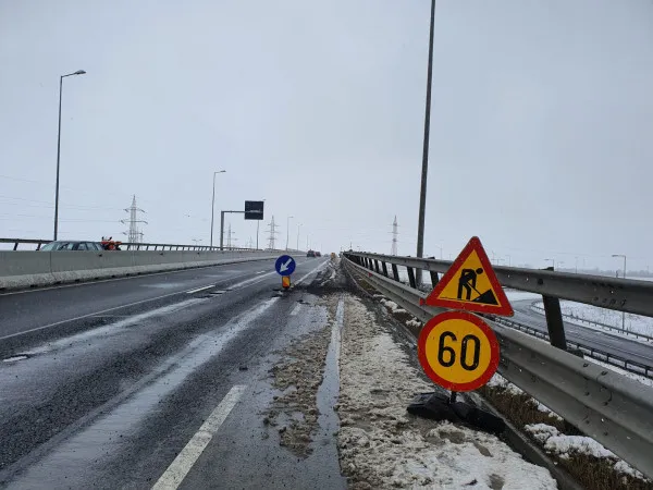 Ocolitoarea municipiului Brașov, plină de gropi. Pe tronsonul 1 se circulă cu restricții de viteză, iar pe alte porțiuni este închisă prima bandă