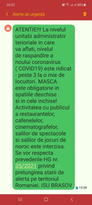 ISU a reînceput să sperie braşovenii cu mesajele RO-ALERT