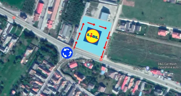 Primăria Săcele a emis autorizaţia de construire pentru amenajarea noului Lidl de pe ocolitoare