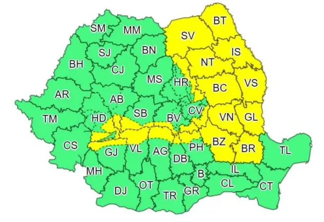 Braşovul, sub cod de iarnă  până azi, la 21.00