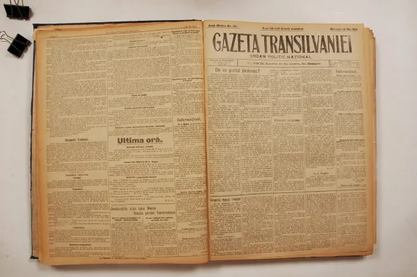 Arhiva Gazetei de Transilvania, aproape de digitizare. Istoria din primul ziar românesc al Braşovului, salvată dintr-un beci, de pe Sadoveanu