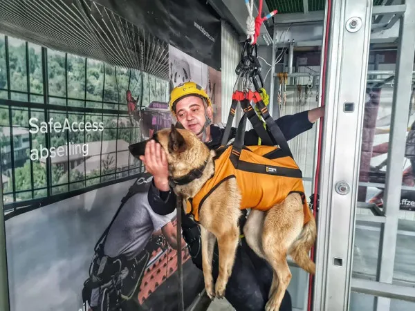 Aşa e antrenat primul câine salvator din Braşov