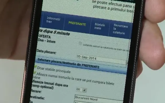 De azi, biletele CFR vor putea fi cumpărate direct de pe telefon
