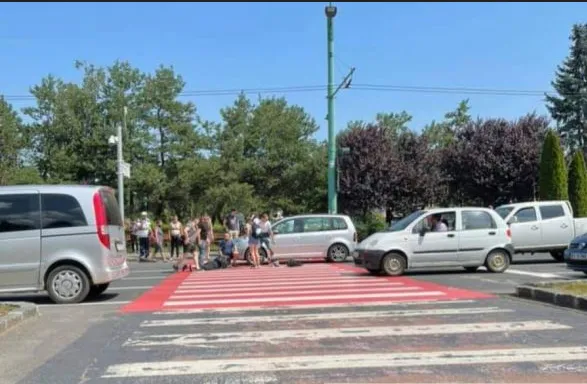 Doborâtă pe zebra de pe Gării