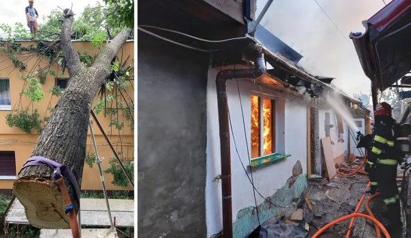 Cumpănă după cumpănă, la Hărman. Joi – furtună, sâmbătă – foc