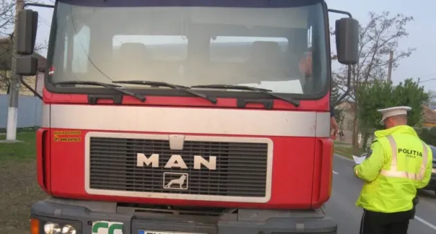 DN 1, TIR-ist fără permis
