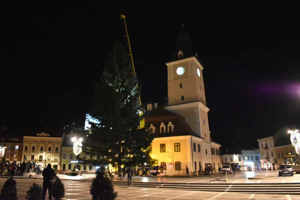 Primăria Braşov a plătit aproape 100.000 lei pentru brazii de Crăciun ce vor fi amplasaţi în oraş. Nota de plată pentru cel din Piaţa Sfatului: 48.999 lei
