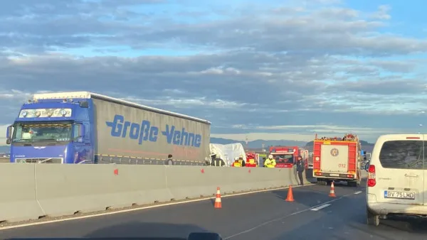 Şofer de dubă, accidentat pe centura Braşovului