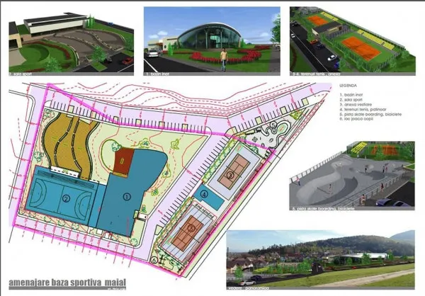 Codlea a dat în lucru „parcul Maial”: piscine acoperite, terenuri de tenis, patinoar, restaurant