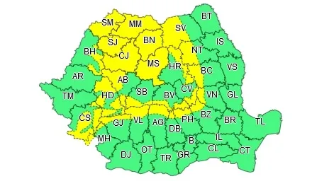 Cod de viscol, până sâmbătă
