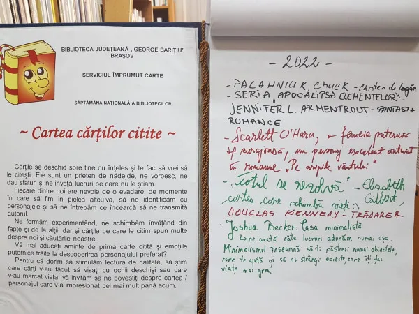Braşovenii, aşteptaţi să scrie în Cartea Cărţilor Citite