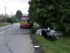 Maşină răsturnată, la Buneşti