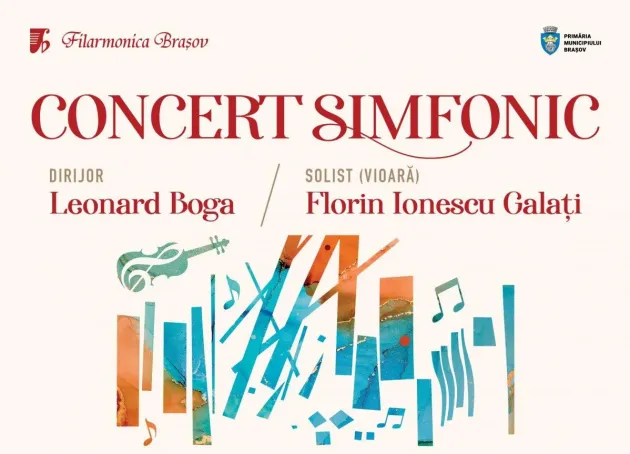 Concert simfonic cu Florin Ionescu-Galaţi şi Leonard Boga, joi, la Filarmonica Braşov