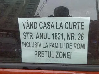 „Exclus romi şi fără animale de companie”