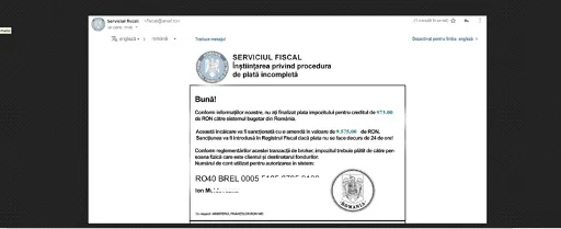 Din nou mesaje false în numele ANAF