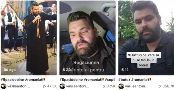 Lângă Braşov: Şi popa e pe „TikTok”