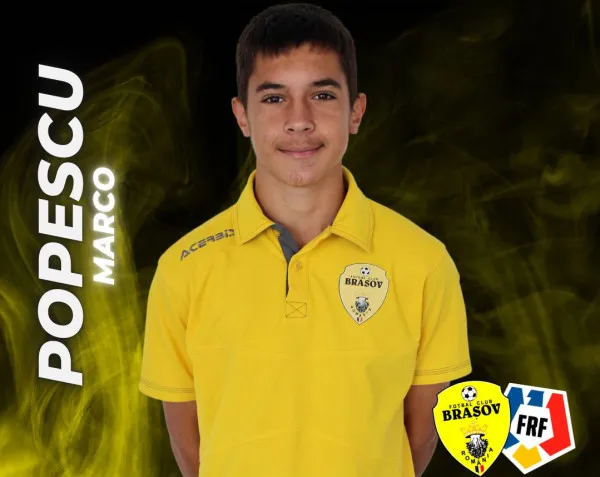 Juniorul Marco Popescu, de la FC Braşov, convocat la echipa naţională U15