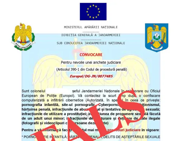 Un mesaj care dă „fiori pe spate”: Ştim că te uiţi pe site-uri porno, faci parte din anchetă penală