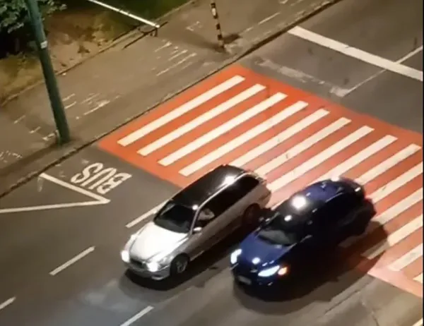 El şi ea, „liniuţe” pe Bulevardul Gării