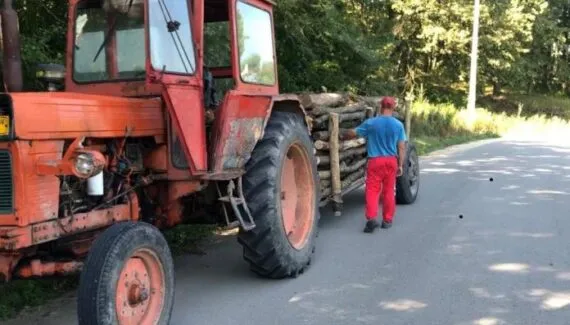 Oprit în Şoarş, cu tractorul plin de carpen furat