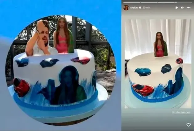 Shakira a îndepărtat imaginea cu Pique, de pe tortul primit