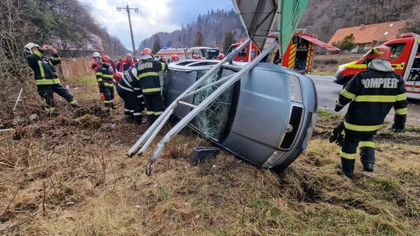 A făcut prăpăd pe DN1, dar a scăpat cu viaţă