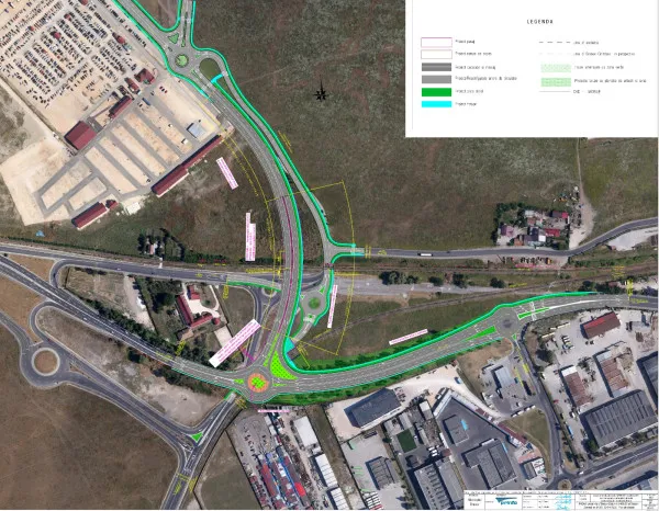 Primul giratoriu suspendat din Brașov. Ar urma să lege strada Institutului de Calea Făgărașului