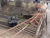 A „aterizat” în faţa trenului. Un salt în gol, inexplicabil