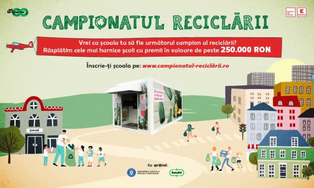 Campionatul Reciclării promite premii între 12.500 de lei şi 100.000 de lei pentru şcoli