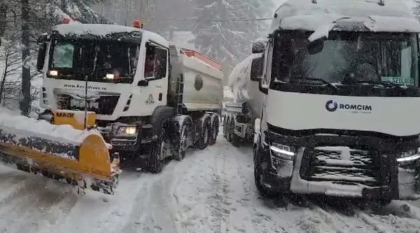 DN 73A, închis pentru camioane până la ora 15.30. Pe DN1 se circulă greutate 