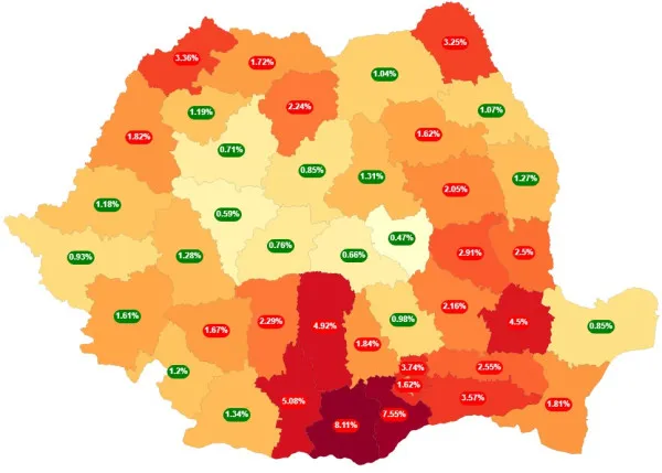Harta şpăgii declarate: Nici 1 din 100, în spitalele din Braşov