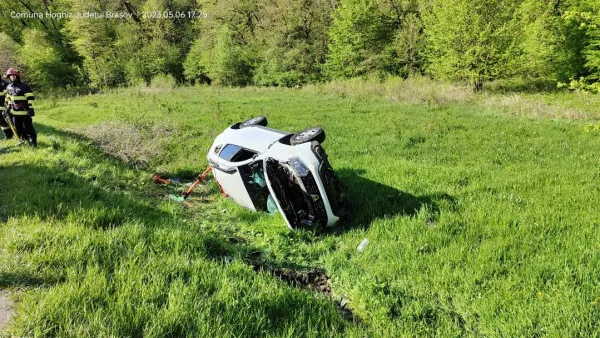 DN 13, Hoghiz: Doi răniţi preluaţi de elicopterul SMURD