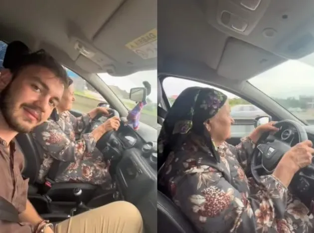 „Bunicuţa-şofer” din Oradea, vedetă pe TikTok