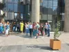 Protest spontan şi ameninţare cu bombă la Fisc