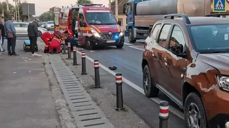 Pieton de 19 ani, la spital în urma unui accident petrecut la Prejmer