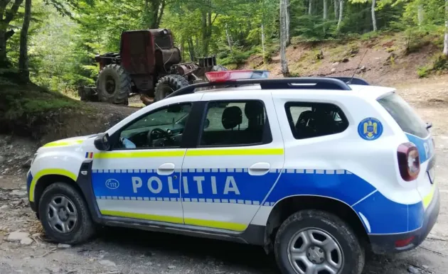 Prinşi cu lemne furate, în Poiana Cristianului