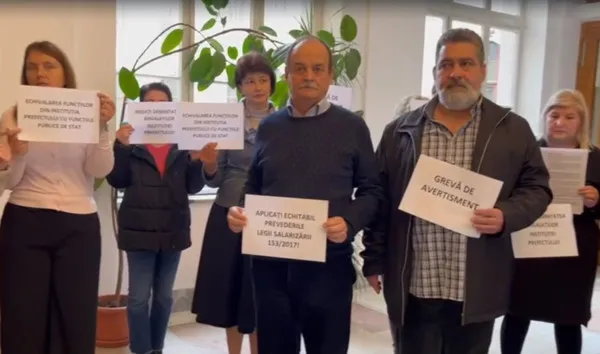 „Dacă va fi nevoie, vom bloca alegerile”. Angajaţii Prefecturii Braşov, din nou în grevă 