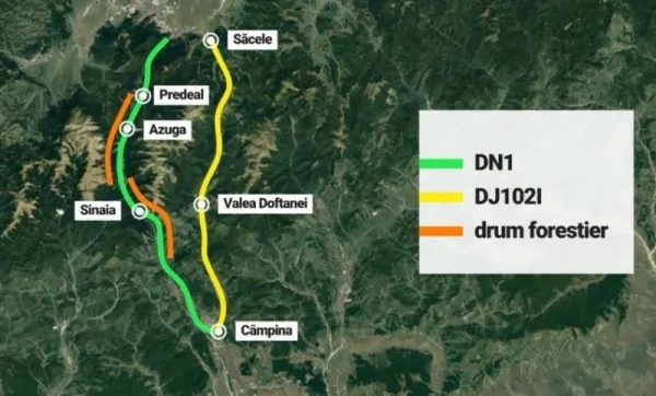 Ping-Pong cu drumul din Valea Doftanei, în blocaj din cauza unor trotuare 