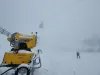În Poiana Braşov se fac depozite de zăpadă