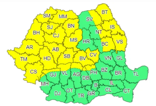 Braşovul, sub cod galben de vânt până sâmbătă dimineaţă