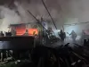 Foc în Tractorul. Vilă în flăcări