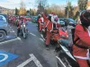 Moş Crăciun pe motocicletă